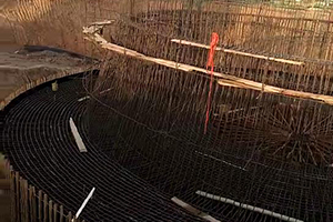 文昌砼烟囱新建施工现场
